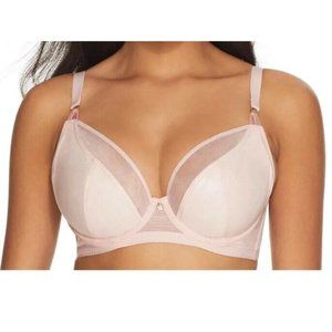 Curvy Kate BLUSH PINK Lucky Star Plunge Underwire Bra, US 34G New